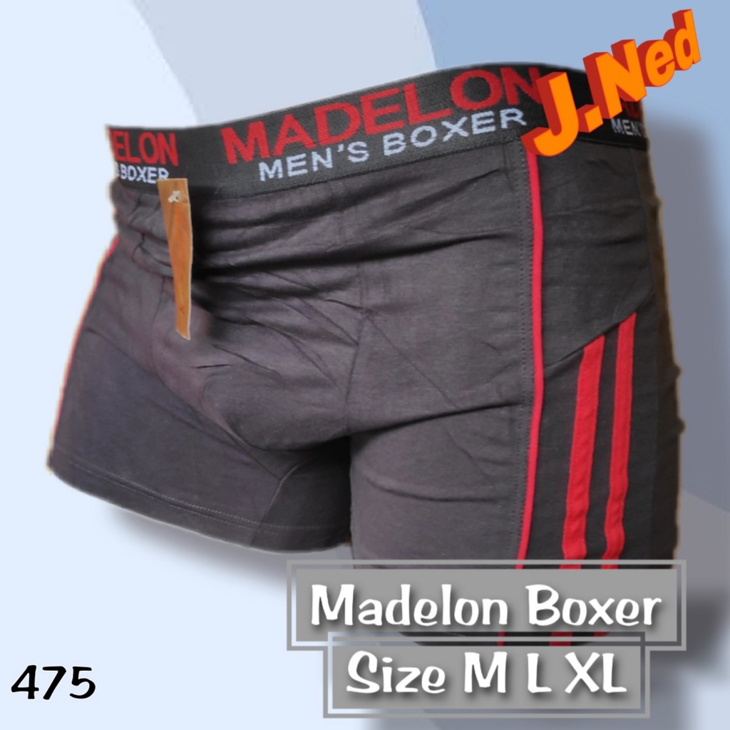 J475 Celana Dalam Pria Boxer Pria Madelon 9002 Warna  Mix Random