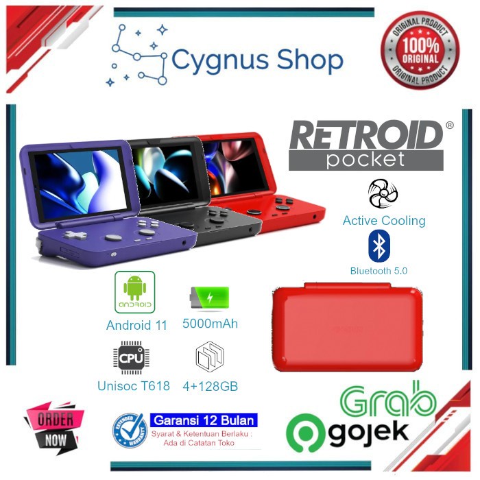 Retroid Pocket Flip Handheld Retro Gaming System Portable Game Console