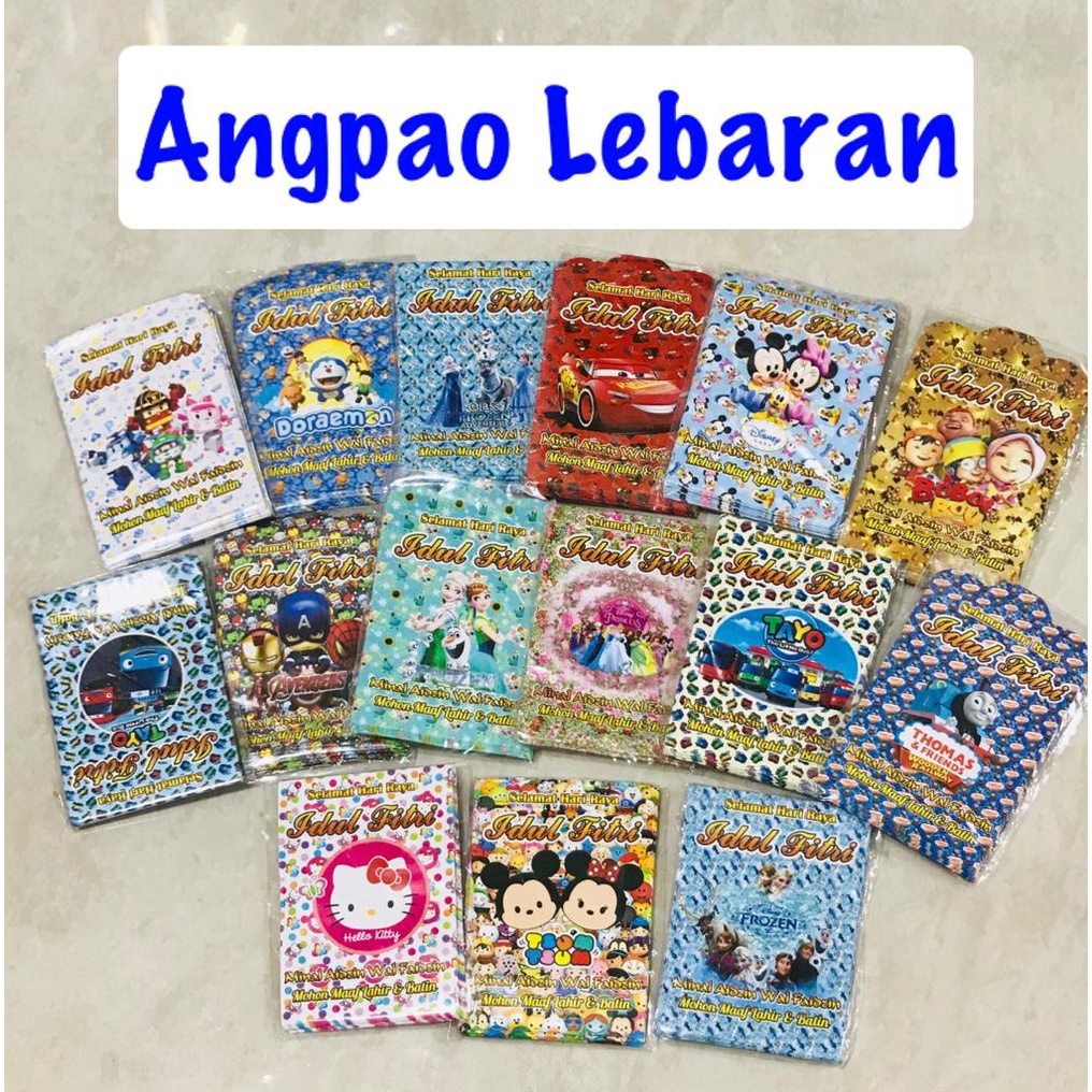 

(10pcs) angplop lebaran kecil karakter / amplop lebaran