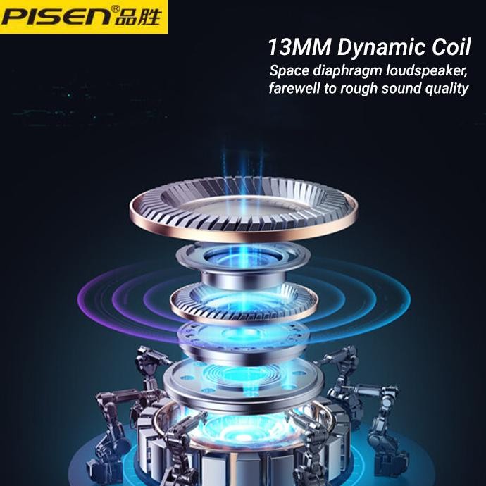 Tws Bluetooth PISEN Earphone Buds Bot Stayluvshops - Putih