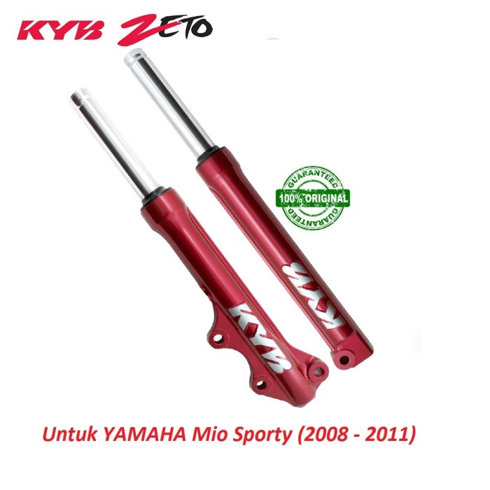 shockbreaker shock depan mio sporty asli ori kayaba kyb zeto MERAH ORIGINAL