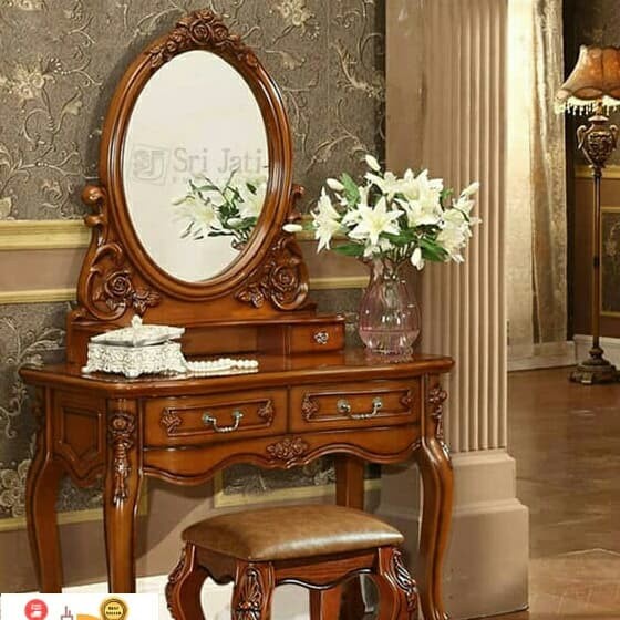 RAY meja rias jati tolet ukir kartini furniture asli Jepara