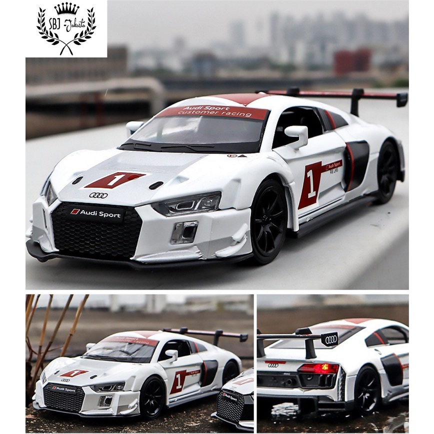 DIECAST Miniatur MOBIL AUDI R8 LMS Racing Skala 1:32 METAL SERIES