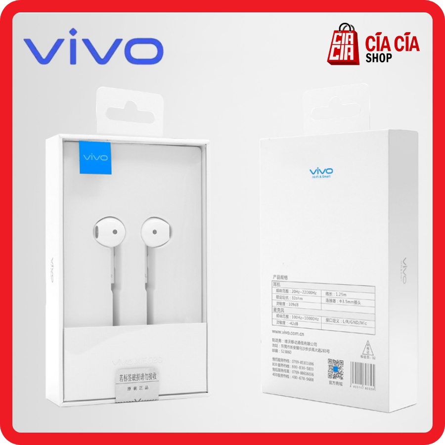 earphone Vivo Original V5 Plus V7 XE680 headset handsfree HIFI ORI 100%