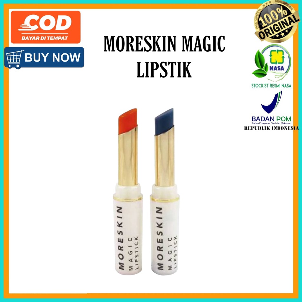 Moreskin magic lipstik original NASA / lipstik ajaib bisa berubah warana / lipstik original moreskin