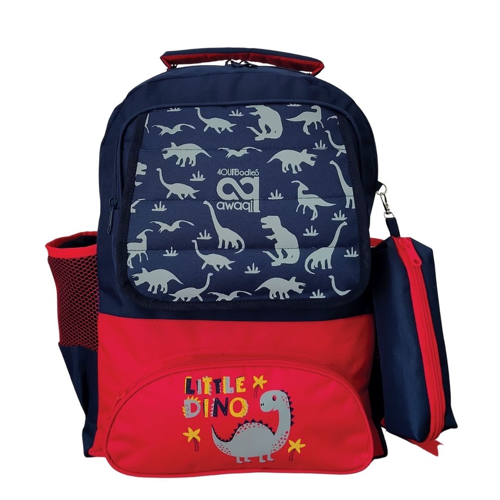 ORIGINAL AWAQI Tas Ransel Sekolah Anak Laki Laki Dan Perempuan Backpacker Tas Gendong Full set Anak Cewek Cowok Paud TK SD Usia 4 5 6 7 8 9 10 Tahun Karakter kartun Lucu Dinosaurus Astronot Bahan Kualitas Premium Import Model Kekinian Terbaru COD 2023