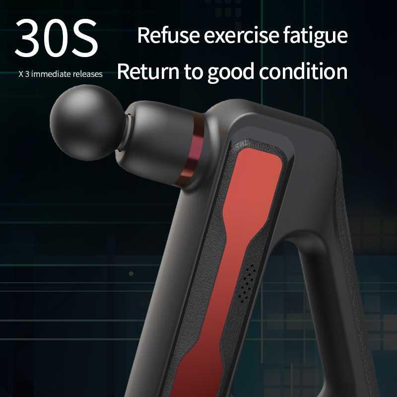 Alat Pijat Elektrik Pundak Punggung Tangan Massage Gun 3200RPM - UN18 - Red