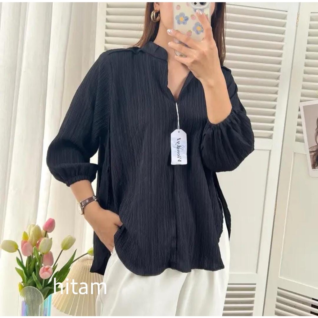 ANNA BLOUSE / KEMEJA WANITA / BLOUSE KEMEJA KOREA