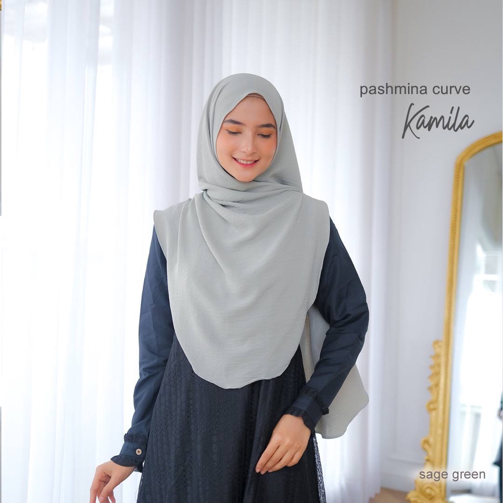 Riskirich Kamila Pashmina Ala Malaysian Look Uk Syari 100 x 170cm / Jilbab Pashmina Curve Viral Kekinian Bahan Airflow Crinkle Anti Kusut