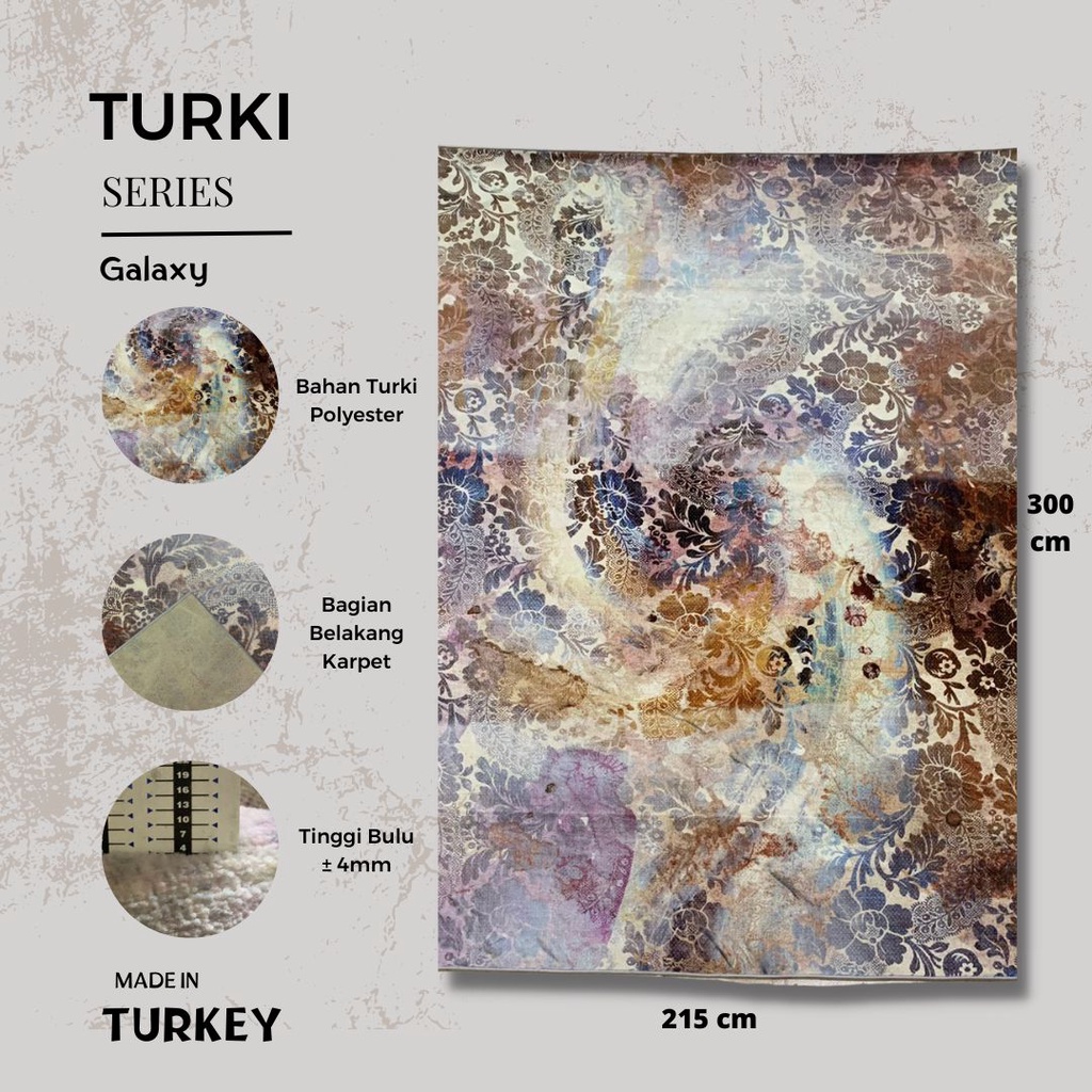 Karpet Turki Import Permadani 215x300 Galaxy  Karpet Import Turki