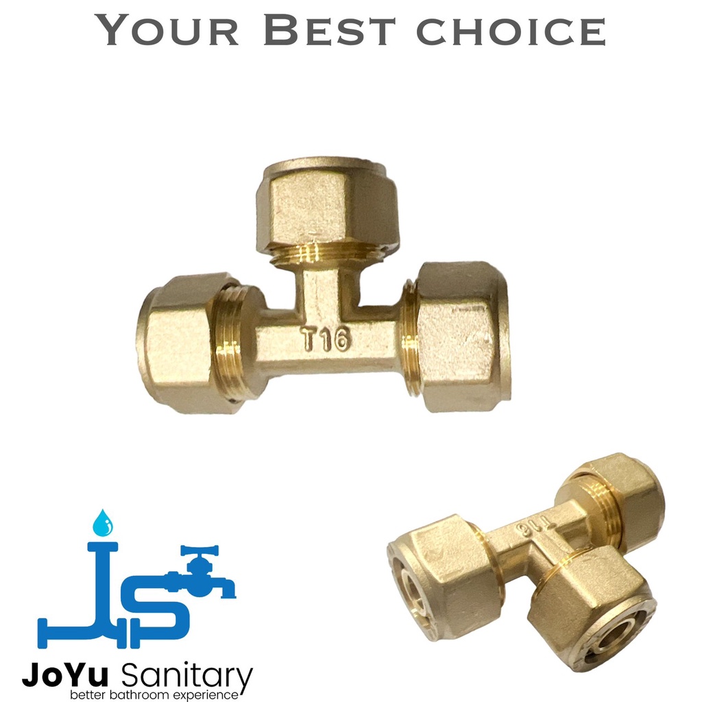 Nepel Tee TPPP kuningan sambungan 1/2 dan 3/4 inch Pipa air Panas -kran T Fitting nepel tee shower w