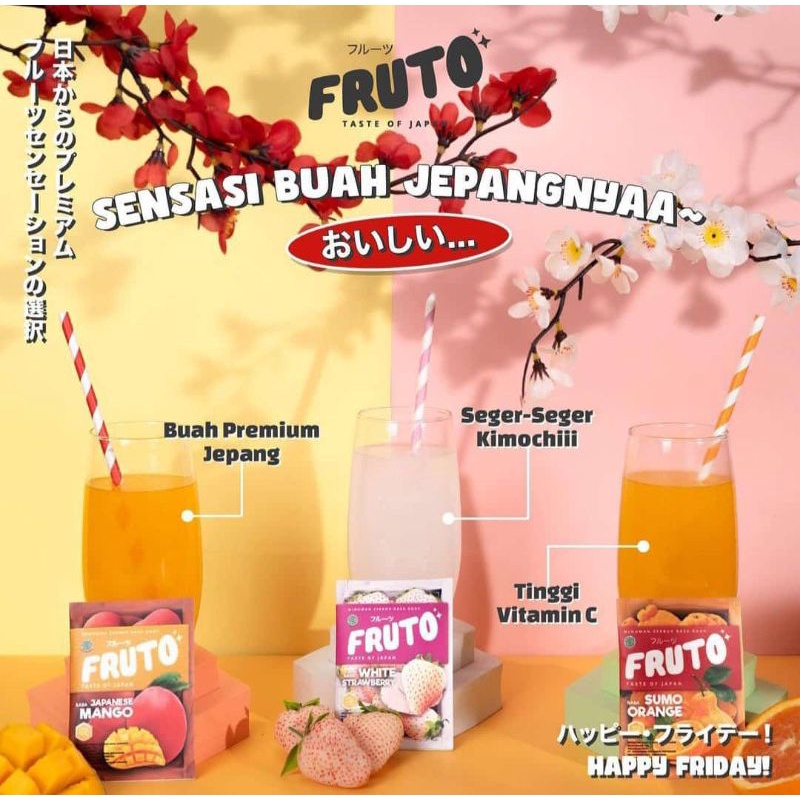 Fruto Minuman Buah Rasa Japanese Vit C 100% Gula Asli