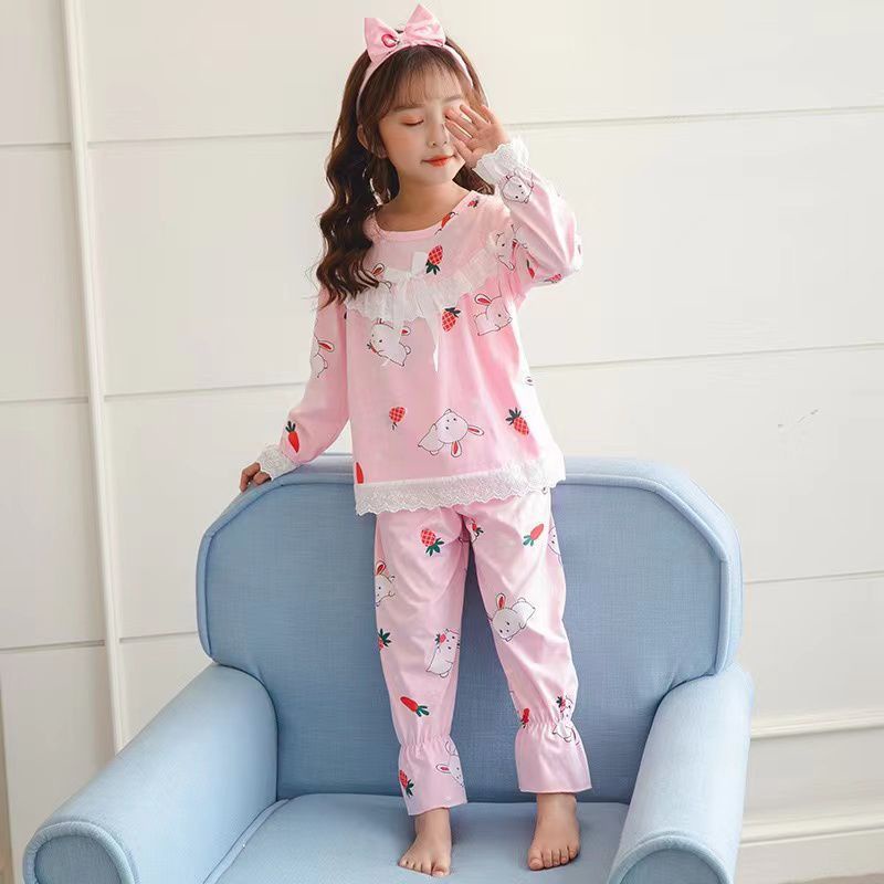 Piyama Anak Import/Baju Tidur Anak Import Setelan PP +Bandana CO18b