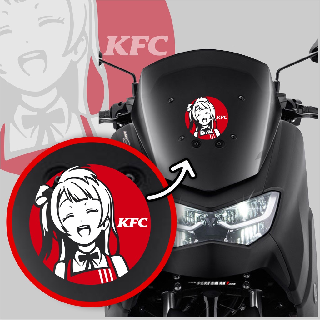 STIKER MOTOR CUTTING KFC ANIME DECAL PREMIUM GRADE