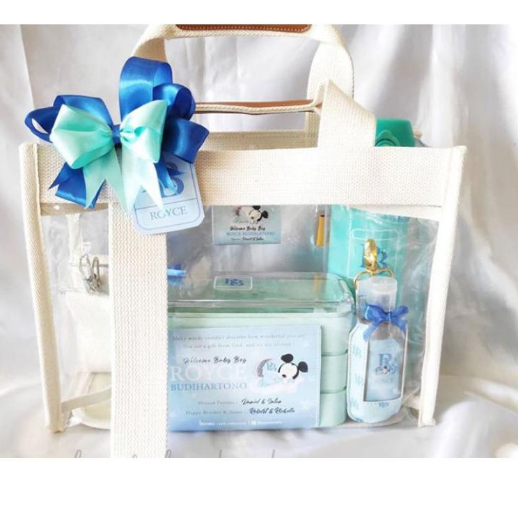 

Super Puas Tas mika hampers transparant tanpa sablon