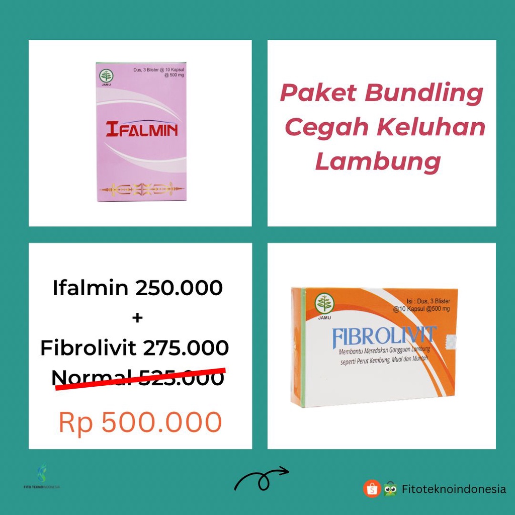 Paket Bundling Cegah Keluhan untuk Lambung (Fibrolivit + Ifalmin)