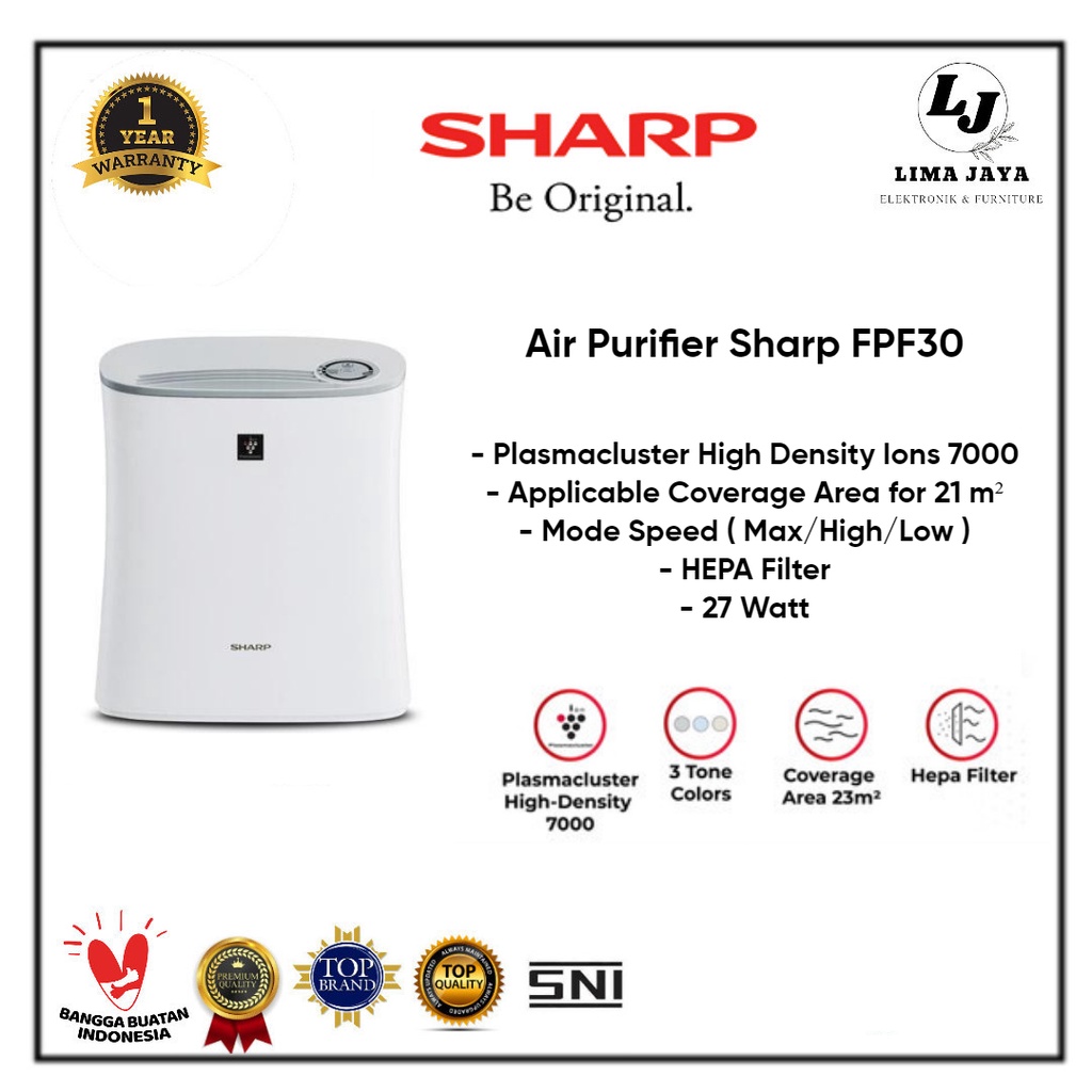 Air Putifier Sharp FPF-30 Small Tower Air Purifier Sharp
