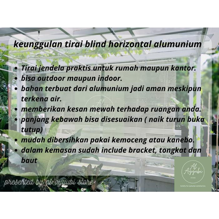 tirai krey gorden alumunium indoor outdoor horizontal best seller
