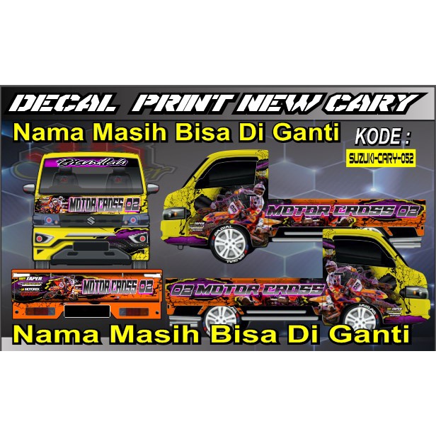 Stiker decal mobil new carry pick up full body motor cross