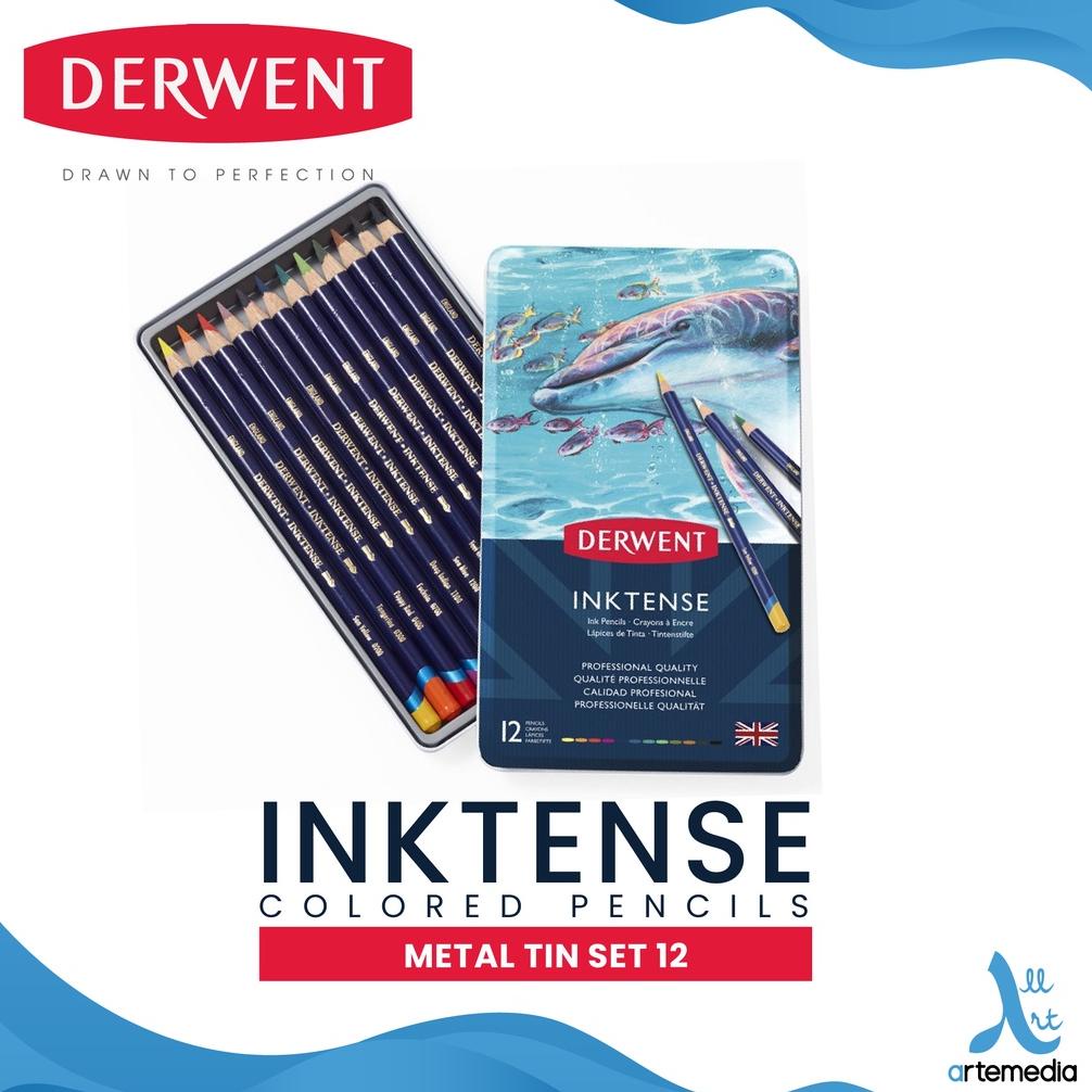 

Pensil Warna Derwent Inktense 12 Pencil Color Metal Tin Set