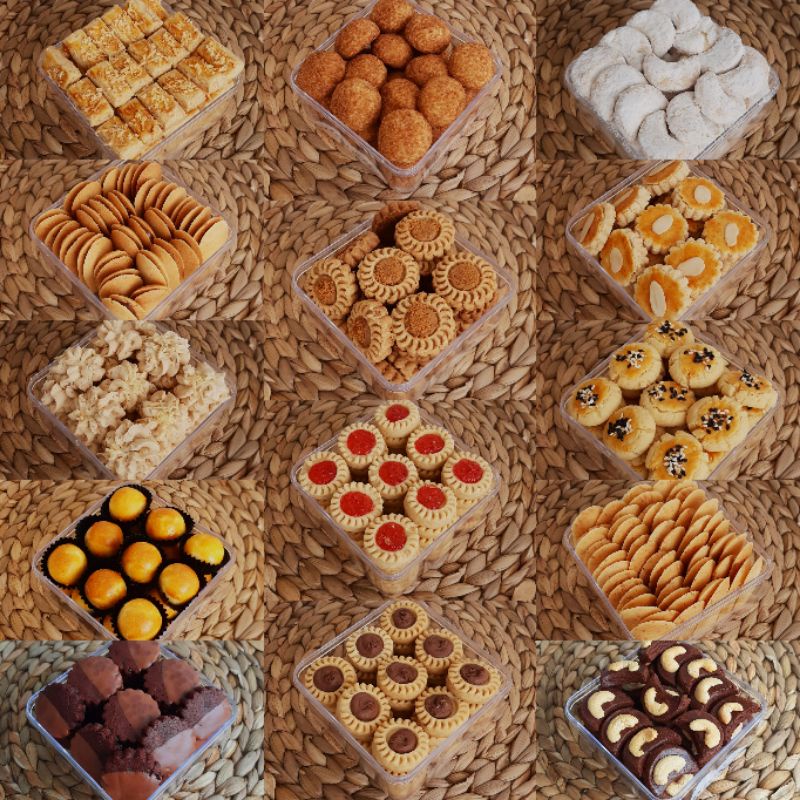 

Cookies Kue Kering Premium Braunn Cakery (NASTAR, KAASTENGEL, PUTRI SALJU, LIDAH KUCING NUTELLA, PALM CHEESE, SAGU KEJU, SKIPPY COOKIES, BISCOFF COOKIES, CHUI KAO SO, STRAWBERRY TART) HAMPERS LEBARAN IDUL FITRI