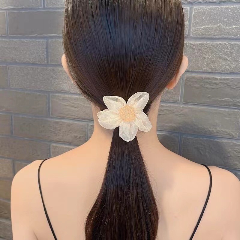 GP IKAT RAMBUT BUNGA Korea ikat karet cantik aksesoris hiasan pesta lucu wanita dewasa mewah premium import aesthetic