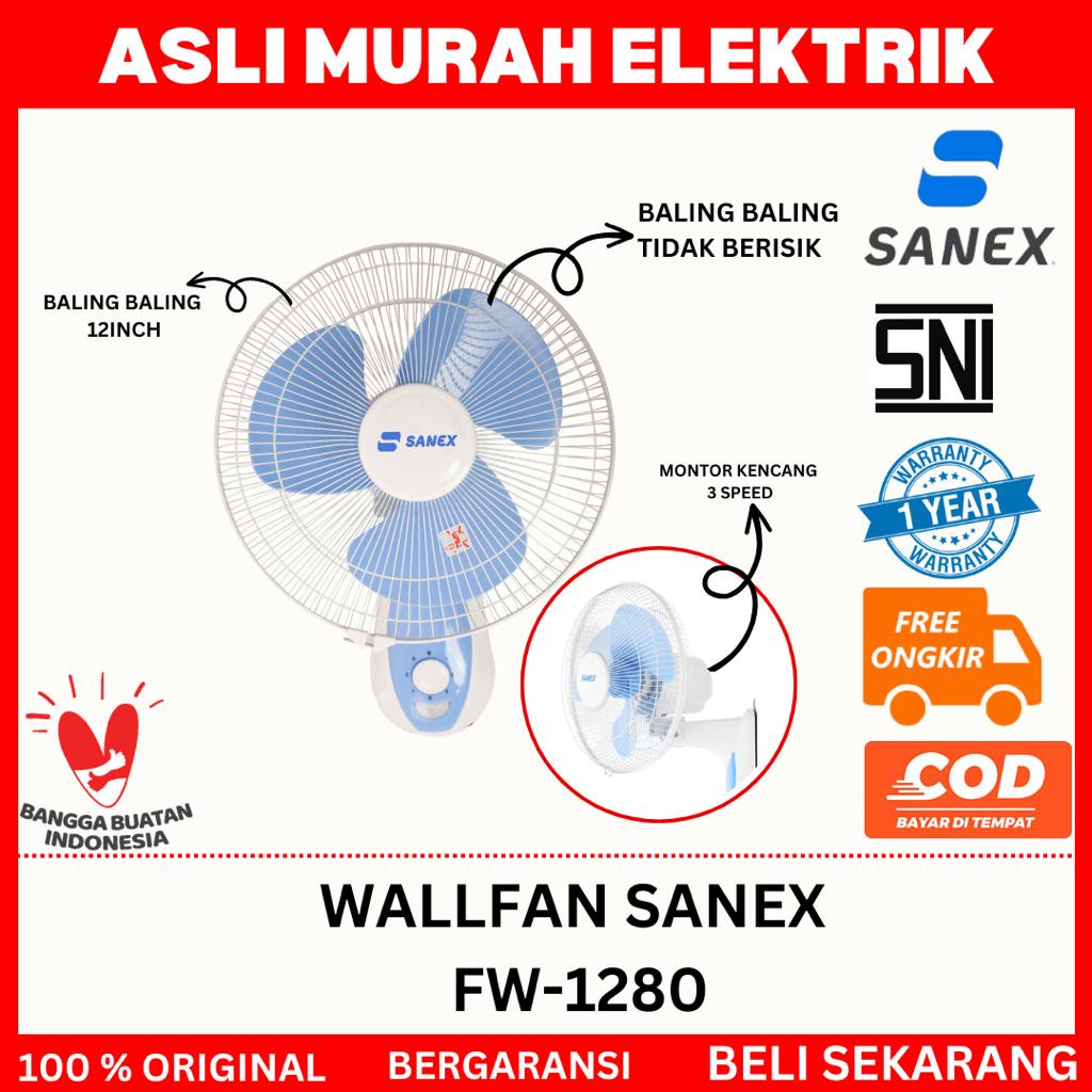 KIPAS ANGIN DINDING SANEX FW-1280//WALLFAN SANEX FW-1280//KIPAS ANGIN DINDING SANEX