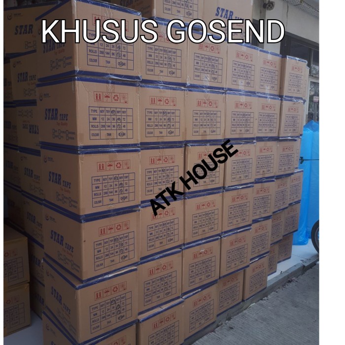 

Terlaris Grosir Opp Lakban Bening Coklat Star 2Inc 45Mm55Yard Dus@72/Plakban