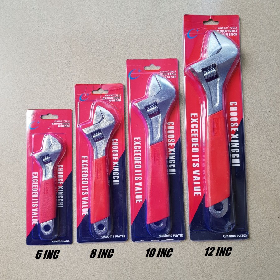 Kunci Inggris Gagang Lapis Karet Adjustable Wrench rubber