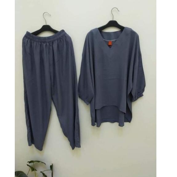 Terlaris Setelan mama rosa jumbo / setelan jumbo ld 140 / baju setelan wanita kekinian / one set pol