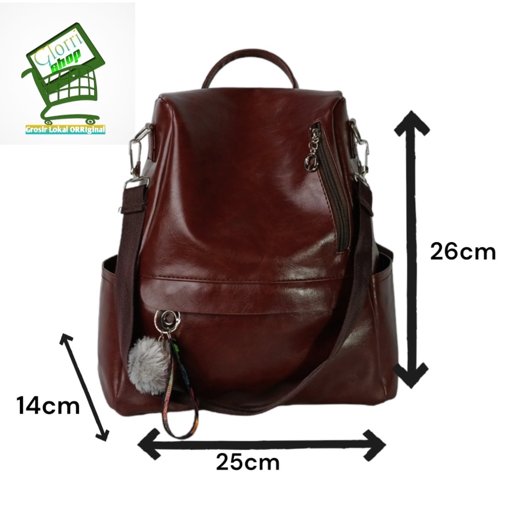 Tas Ransel Wanita bisa Kekantor Kesekolah Kuliah Kekinian Dengan Kulit Lembut Penuh Cocok Buat Para Gadis Remaja Polos