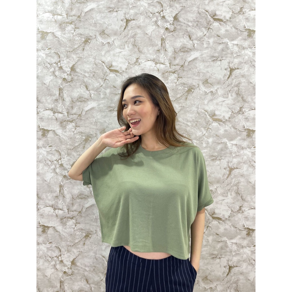 MODAVIE - MOANA Rib Knit Top Atasan Wanita Blouse Oversize