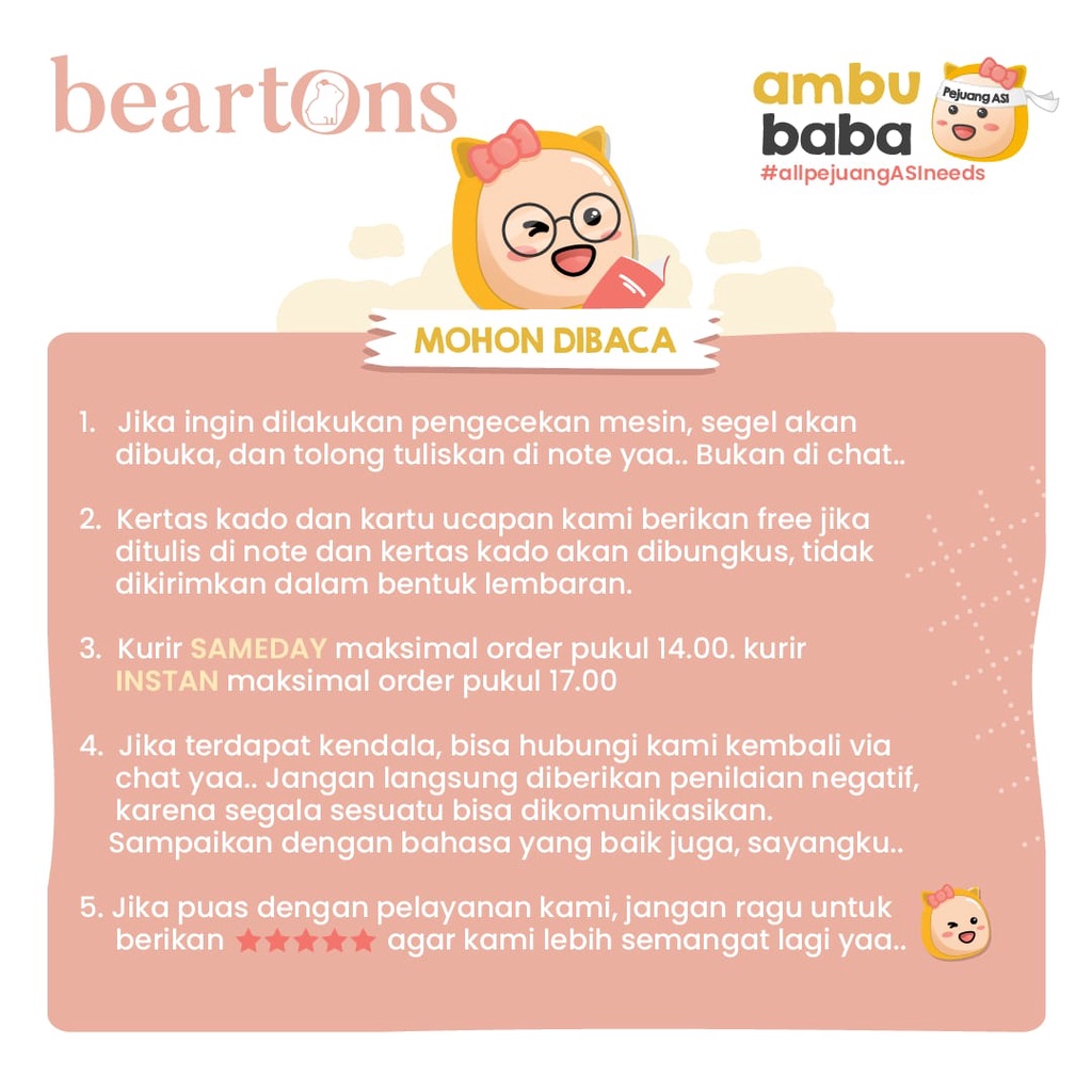 BEARTONS MIEL Pompa ASI Elektrik Handsfree Wearable Breast Pump by BEBETONS