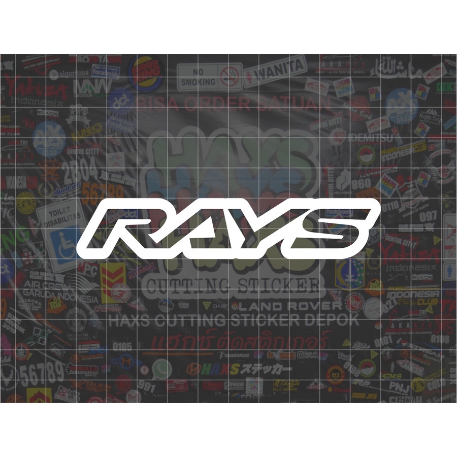 Cutting Sticker Rays V2 Ukuran 10 Cm Untuk Motor Mobil