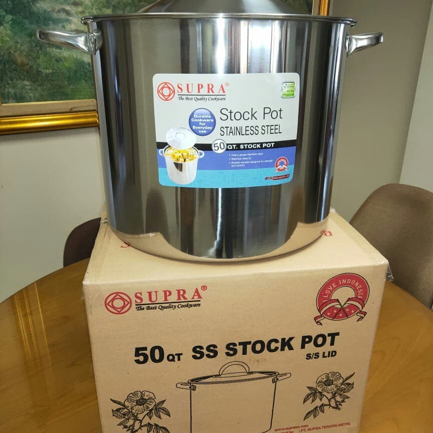 Stockpot 50qt Supra panci supra 50qt panci stainless 50qt