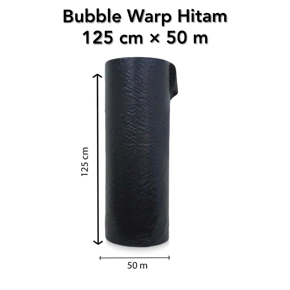 

Bubble Wrap HITAM CORELESS 2KG 125cm x 50m