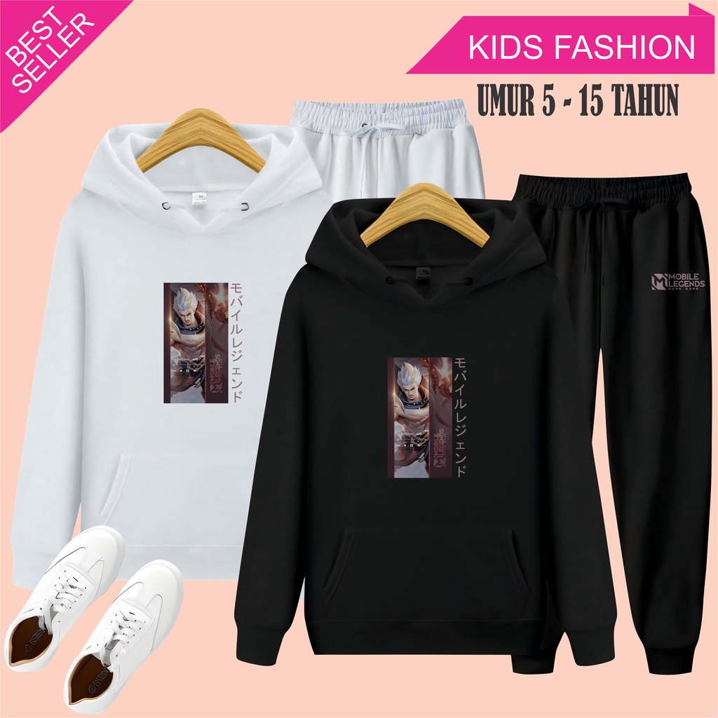 MCL - Setelan Sweater Hoodie Anak Gatot Kaca MLBB