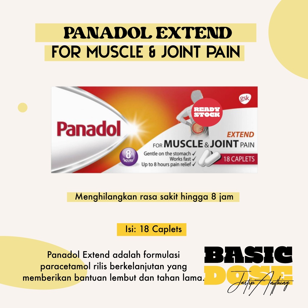 [READY] Panadol Extend muscle & joint pain, 18 tablets/ Singapore