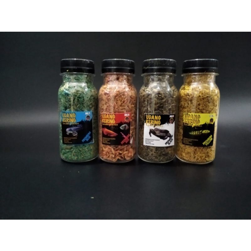 Udang kering baby 2-5cm channa asagi new premium carophyll/shrimp kering super red yellow blue berat