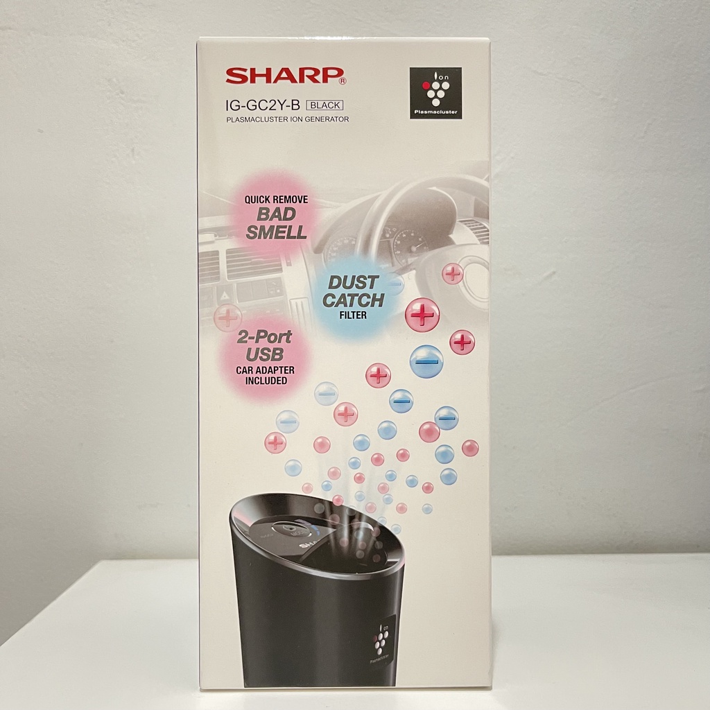 SHARP Car Air Purifier IG-GC2Y-B Plasmacluster Ion Generator BLACK