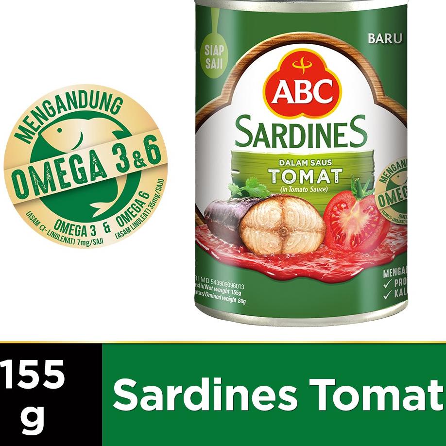 

Stok terbaru ABC Sarden Saus Tomat 155 g