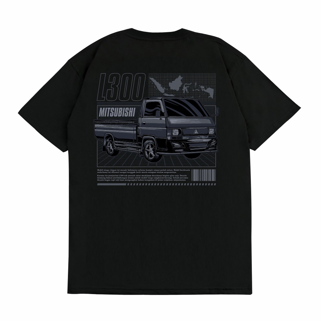 SAKAZUKI Kaos Baju Distro Unisex Gambar Mobil Colt L300 L 300 Driver Katun Combed 24s Driver Muda