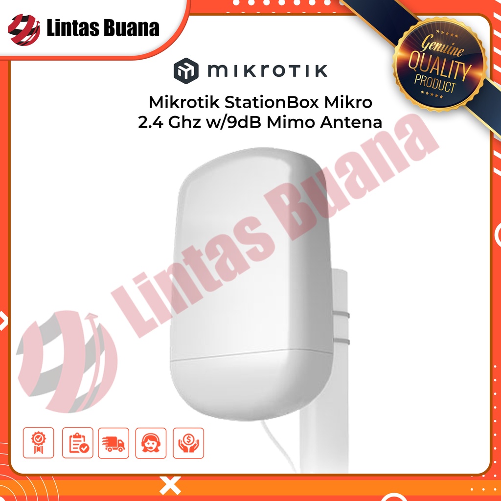 Mikrotik StationBox Mikro 2.4 Ghz w /9dB Mimo Antena