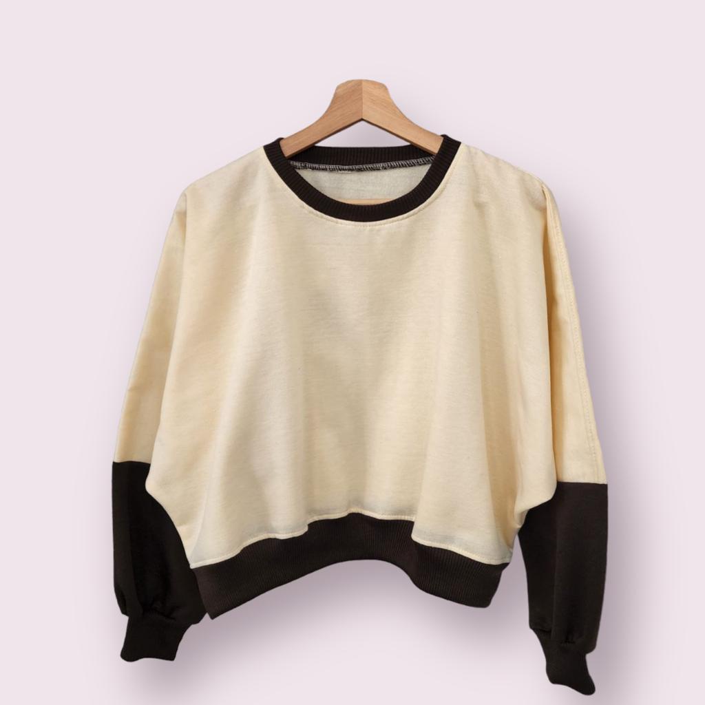 Sweater wanita crop oversize batwinggo