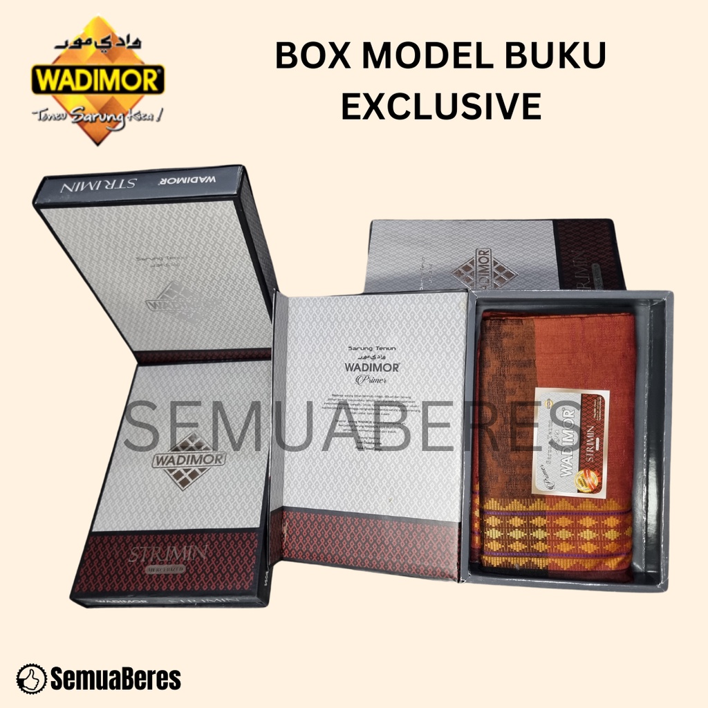 Sarung Wadimor STRIMIN PREMIUM - Kain Tenun Dewasa Pria Laki Cowo Sholat Solat