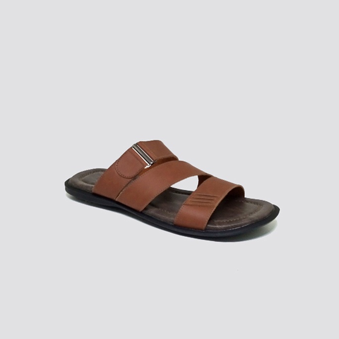 DAIZEN FOOTWEAR | Sandal Pria Big Size Slide Leather / Sendal Flat Cowok Ukuran Besar Jumbo 44 45 46 47