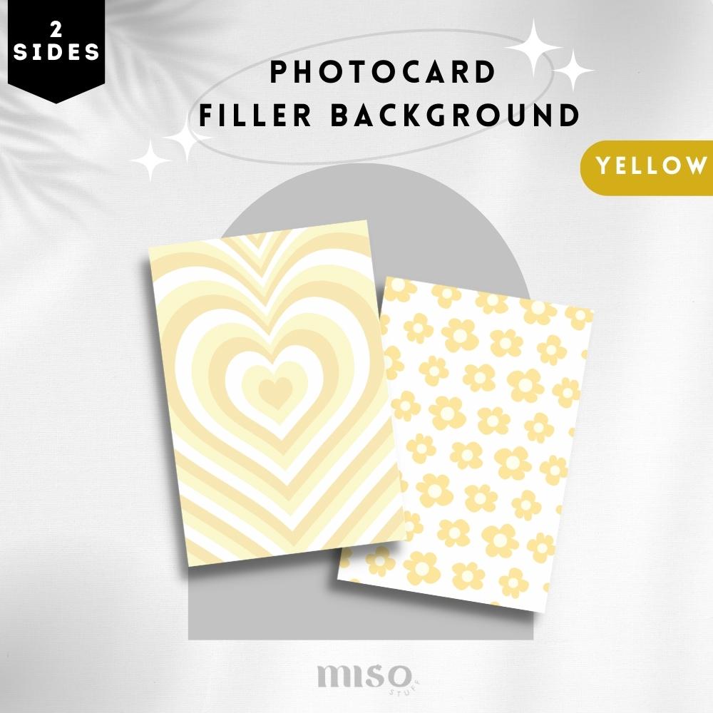 2 Sisi Photocard Background Yellow / Photocard Filler Background / PC Binder Filler Kpop Wishlist / 