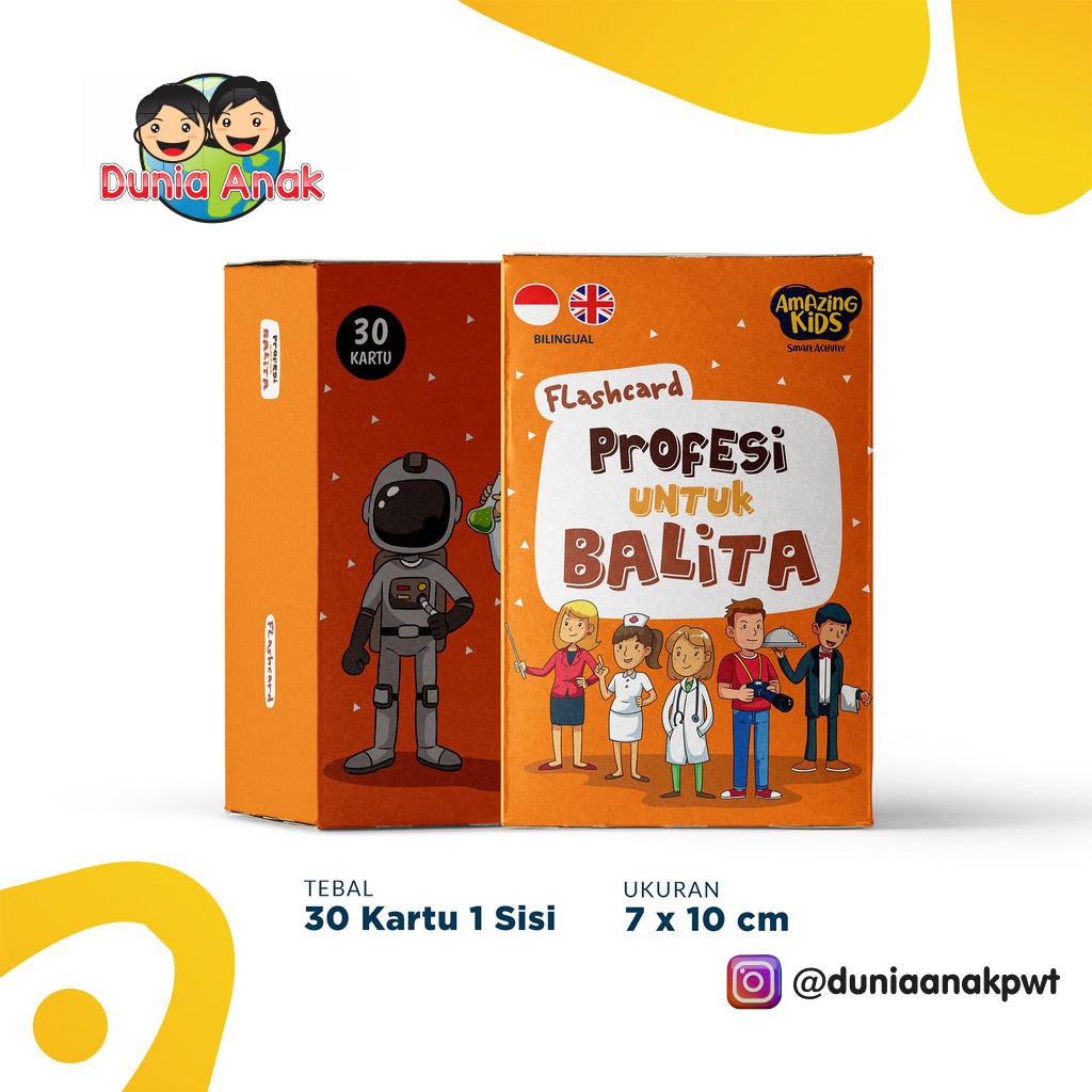 

Flashcard Amazing Card Profesi dan Sayur Untuk Balita