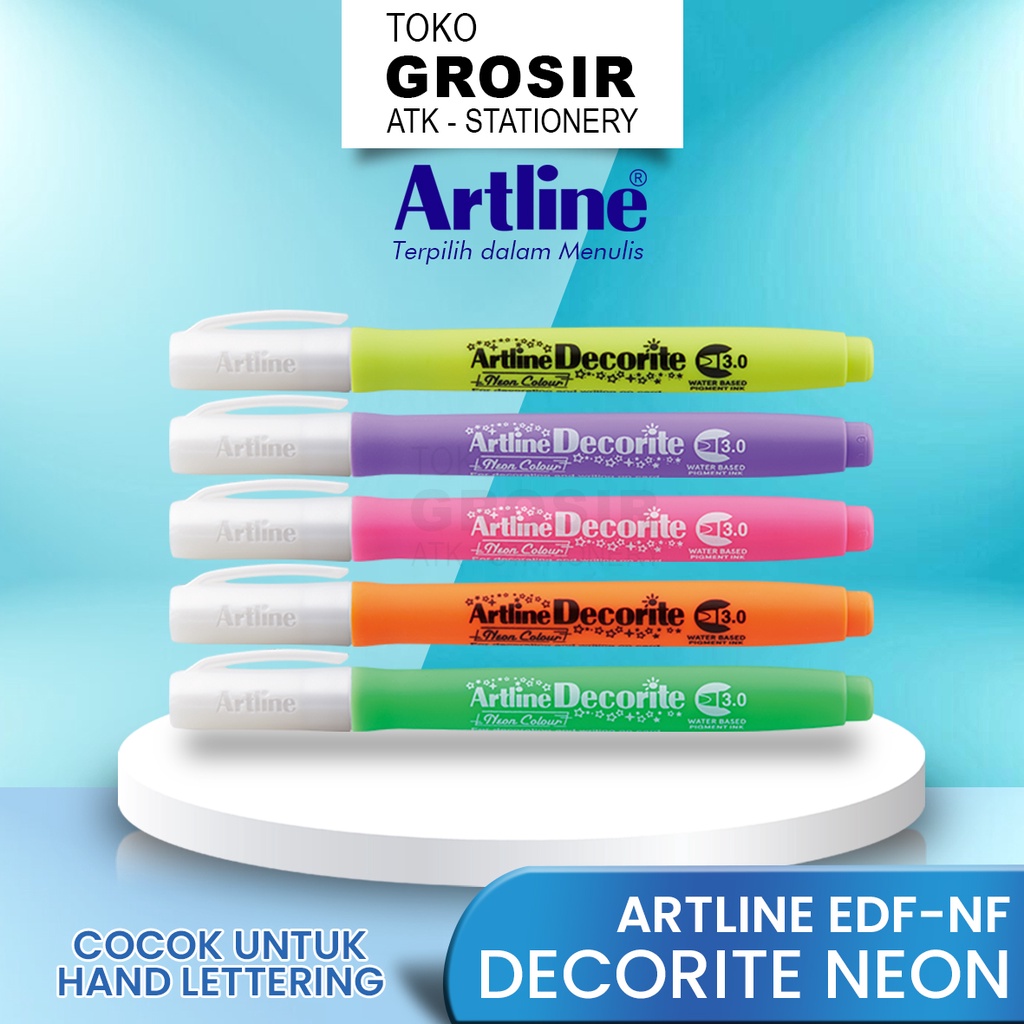 

Spidol Warna Neon ARTLINE Spidol Supreme Decorite Neon Brush Marker EDF-NF