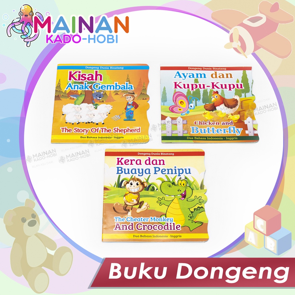 HOBI KOLEKSI MAINAN EDUKASI BUKU CERITA DONGENG ANAK KARAKTER FABEL